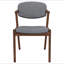 Chaise de salle à manger noyer foncé et gris (ensemble de 2)-1704906630
