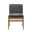 Paire de chaises de salle à manger contemporaines rembourrées, gris foncé, en bois d'hévéa fabriquées en gris, style, fabrication, l 19,18 po x P 23,53 po, H 33,08 po, assemblage requis