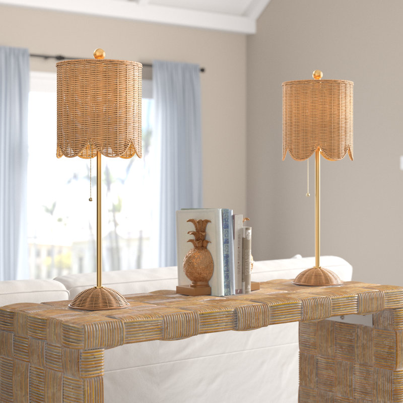 Lampe Volkman, Naturel / laiton doré