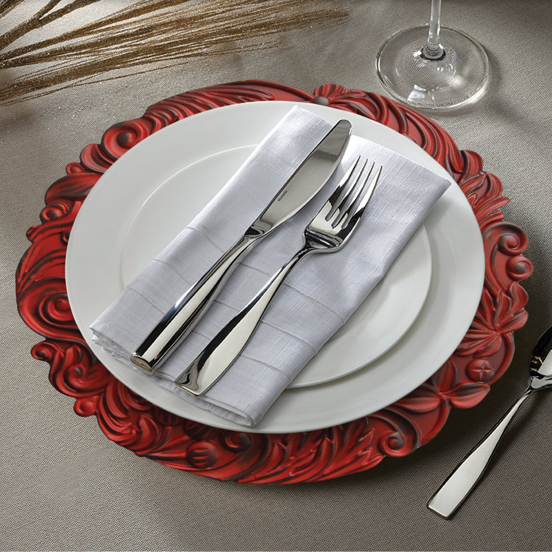 Plat de service 13 po, Rouge