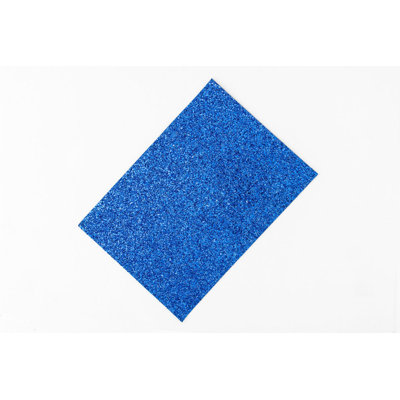 Échantillon de papier peint scintillant bleu saphir (format A6)