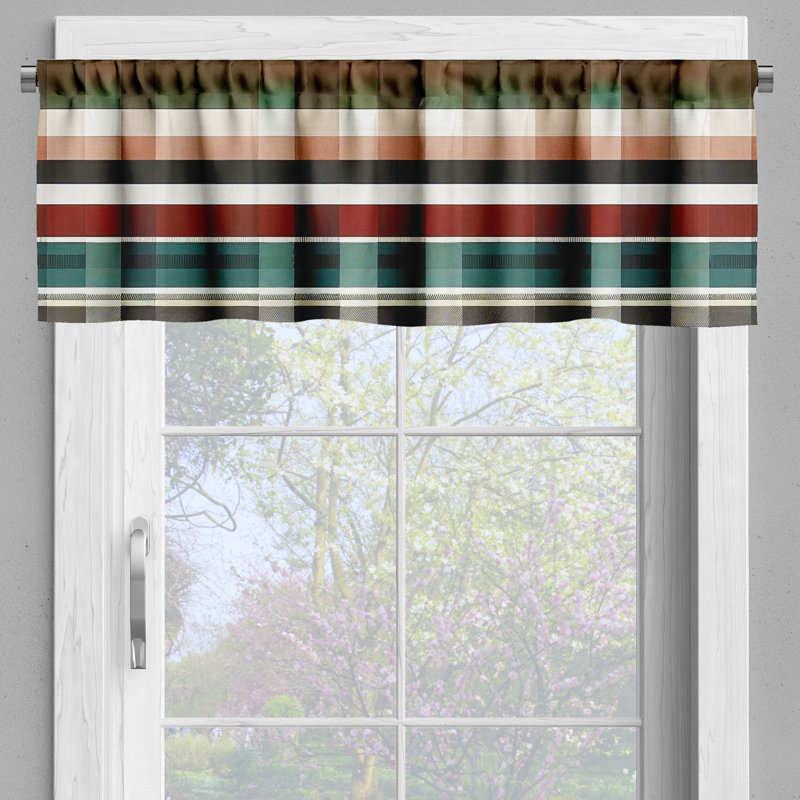 Striped Tailored Window Valance, 54" W x 18" L