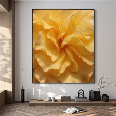 Très grande reproduction d'art sur toile - Fleurs, botanique, œuvre d'art, décoration pour le salon ou la chambre à coucher - «Assemblage requis du cadre (cadre non fini)»