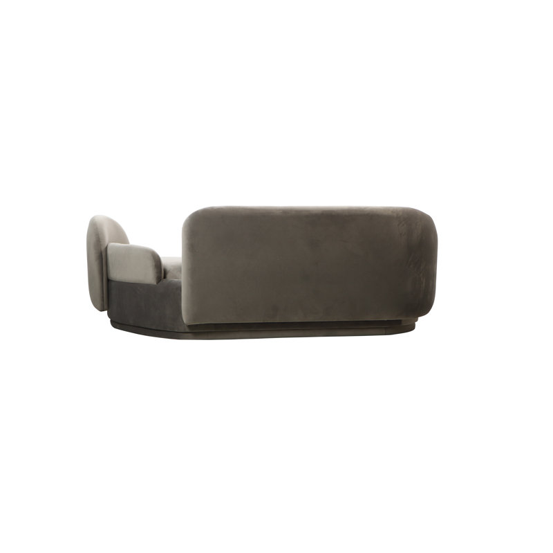 Canapé incurvé 93,5 po Hadmuthe , Gris