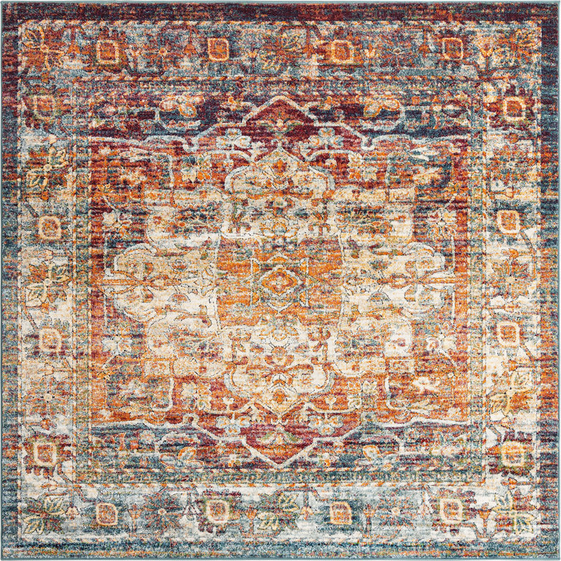 Charian Oriental Indoor Rug, Square 7'10"
