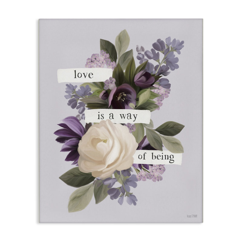 «Love Is Way Of Being», art mural sur toile par House Fenway, H 30 po x l 24 po