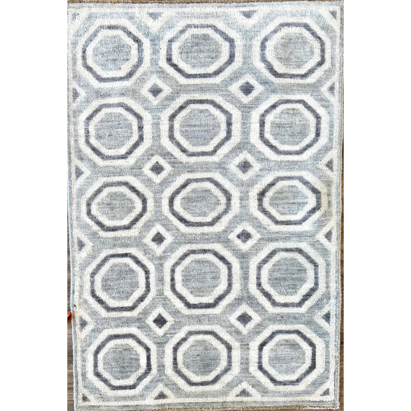 Tiny Knots Hand Woven Wool Geometric Area Rug