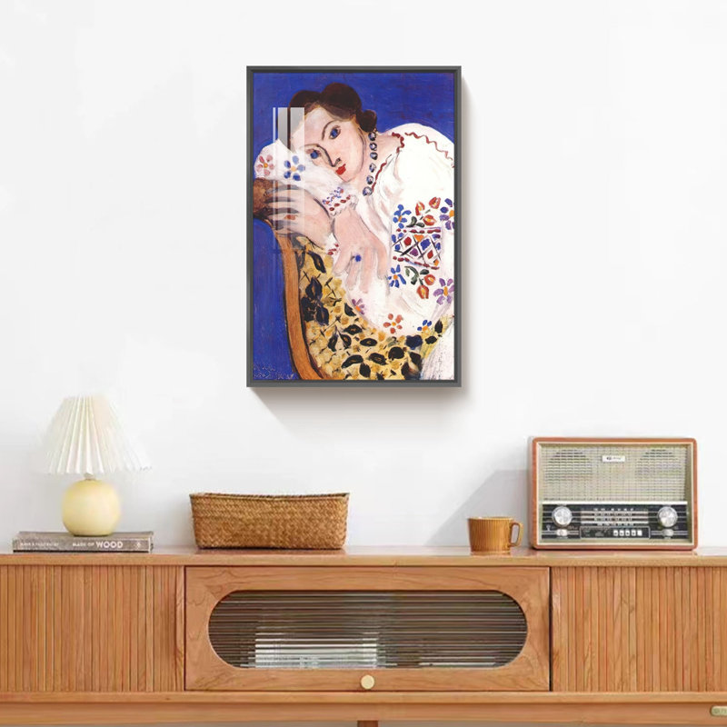 Matisse, reproduction d'art, Cadre noir, L 16 po x H 24 po x P 1,3 po