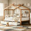 Cadre de lit en bois blanc pour lit simple blanc-919404858-919404856