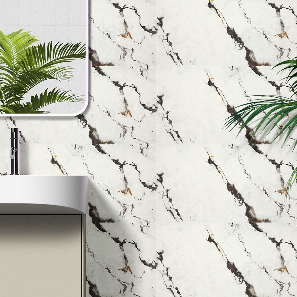 Set of 10 Self-Adhesive Marble PVC Wall Stickers