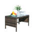 Table basse avec patio extérieur en verre trempé transparent-1720570026