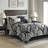 King Bedding - 7 Piece Cotton Printed Black With Stunning Details Comforter For Bed Embroidery-121405865-121405866