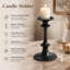 Centre de table moderne en aluminium noir 4,7 x 4,7 x 8 po