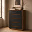 Kayner 5-Drawer Chest - Charcoal