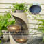 Handcrafted Floor Fountain with Lights