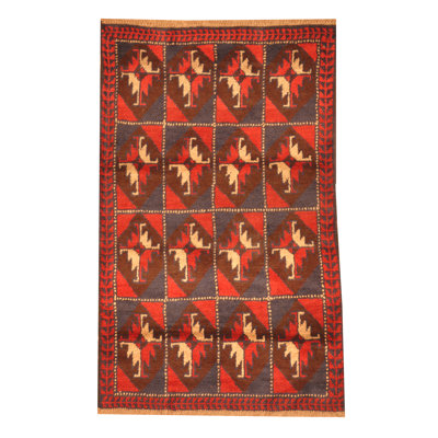 Tapis rouge / brun Hartstein
