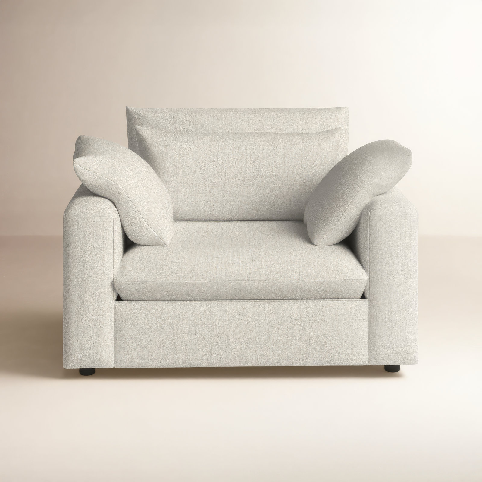 Remy Upholstered Chair And A Half, Nomad Snow Crypton® Chenille