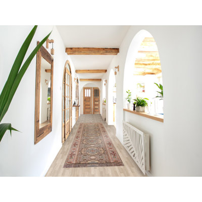 Tapis de couloir oriental en laine 3 x 14 po