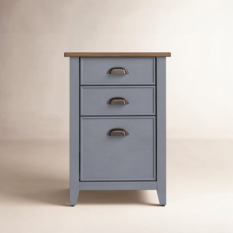 Classeur latéral à 3 tiroirs Vivienne, Bleu