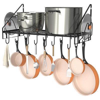 Metal Rectangle Wall Mounted Pot Rack