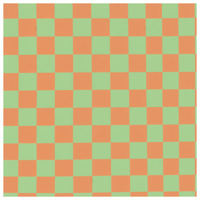 Green Orange Checkerboard Quilted Bedspread All Sizes
