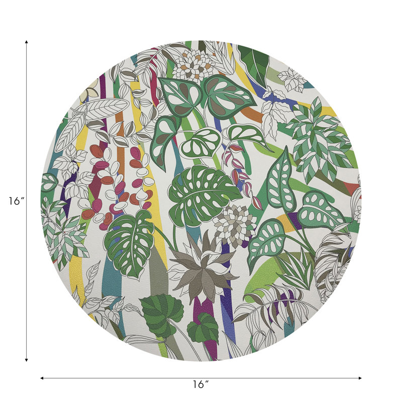 Sabi Jungle Pebble 16" Vinyl Placemat, Natural