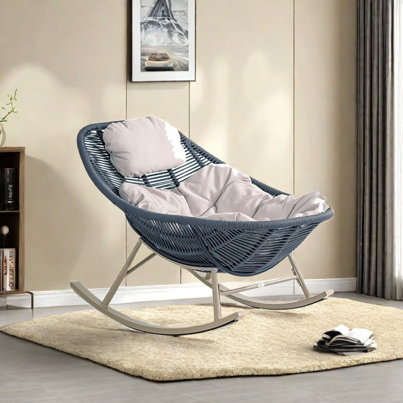 Chaise berçante moderne confortable et durable, Kaki