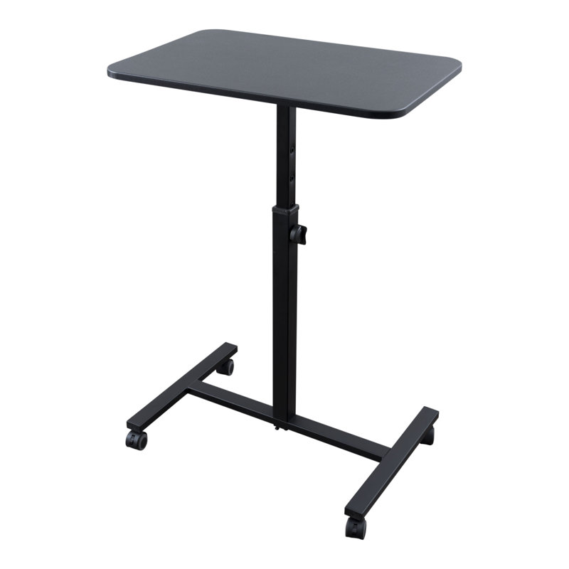 Black Adjustable Height Standing Desk Converter with Metal Frame
