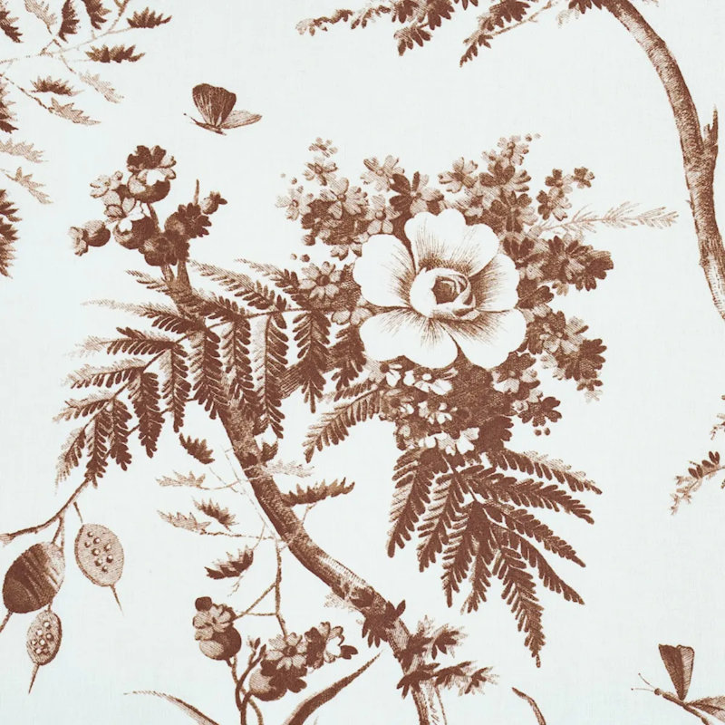 Tissu 100% coton Toile de La Prairie, Marron