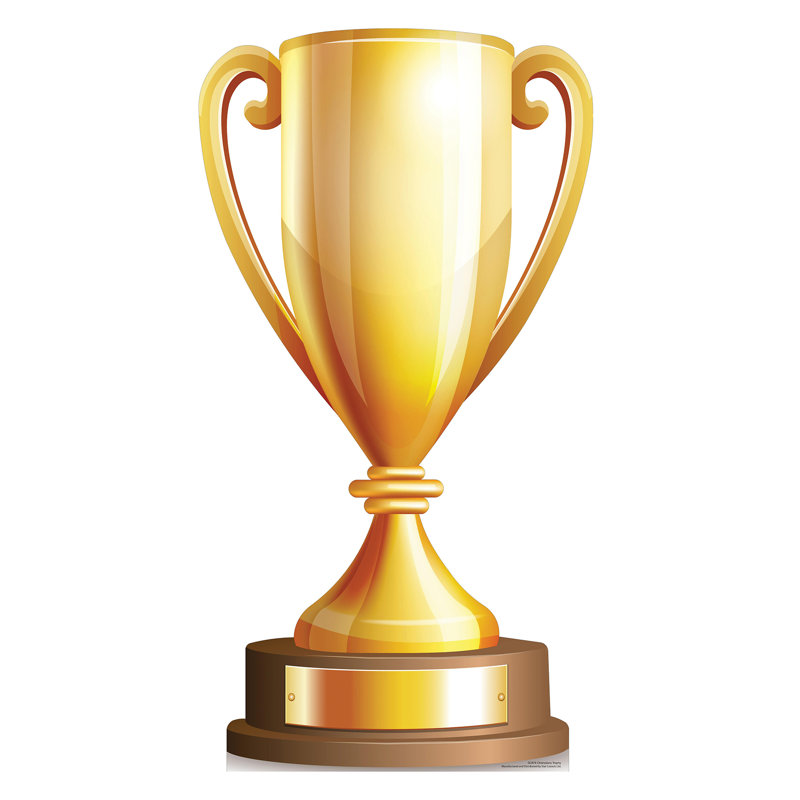 Accroche en carton champion trophée