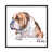 Toile avec cadre en bois brun classique sélectionné