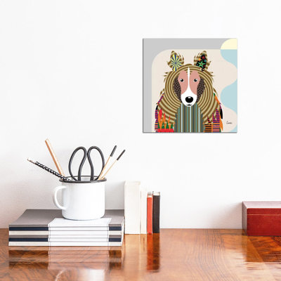 «Shetland Sheepdog Sheltie» par Lanre Studio - impression sur toile tendue