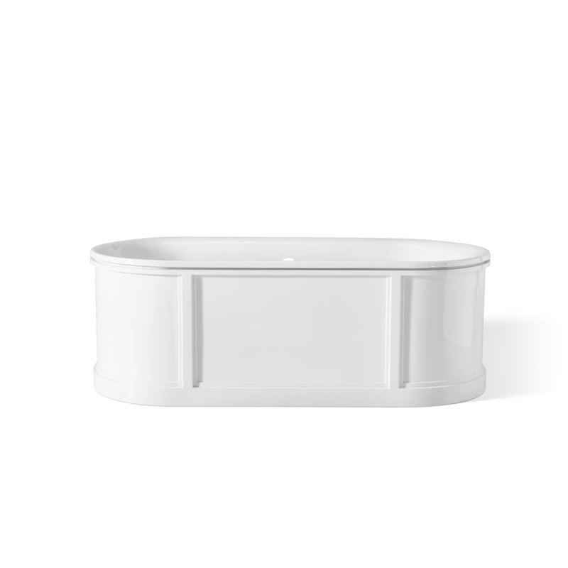 Buckingham 69.88'' L Soaking Bathtub, White Interior with White Exterior