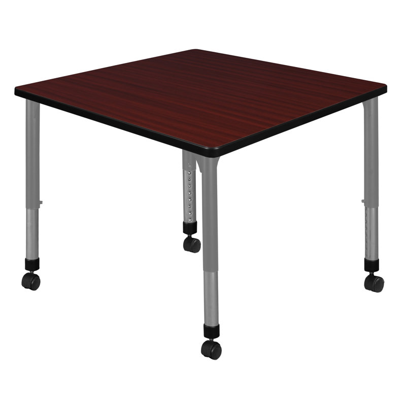 Table de pause Kee Mobile, Acajou, H 34 po x L 72 po x l 72 po