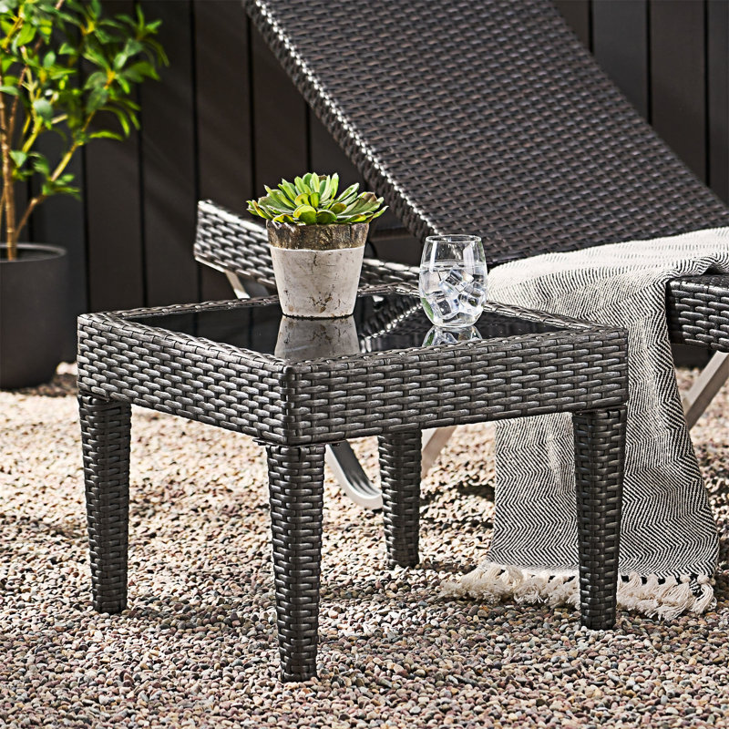 Table d'appoint d'extérieur, Gris