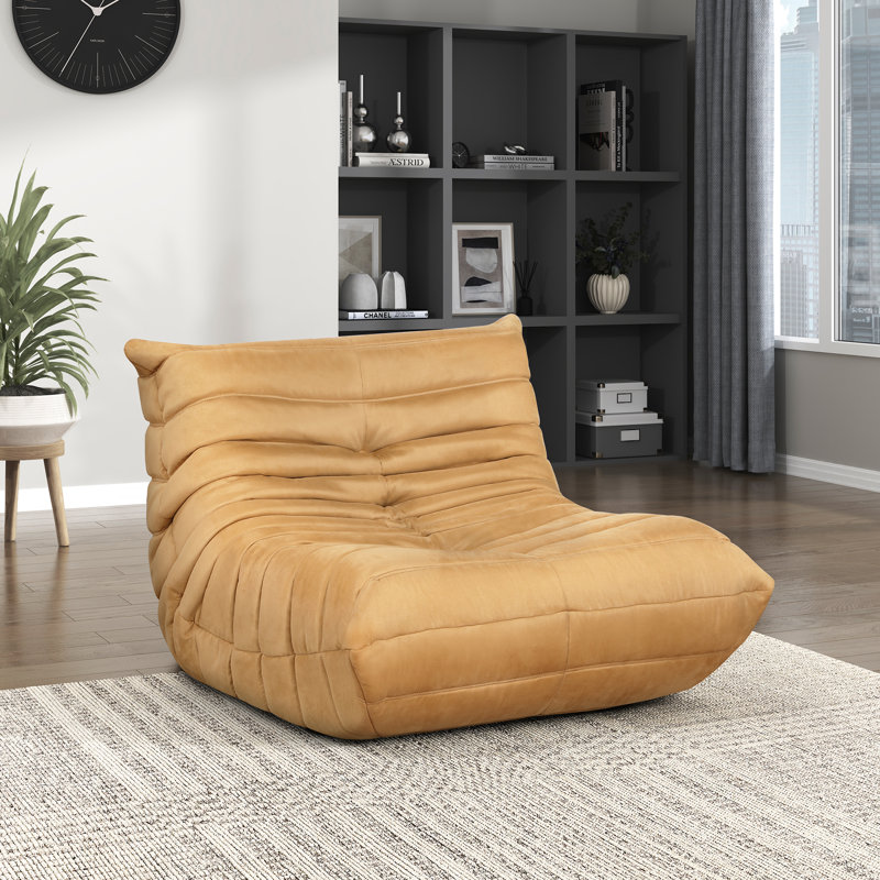 Luxury 33.5" Modern & Contemporary Accent Chair with Microfiber Fabric Cover, Button-Tufted Detail, High Resilience Foam