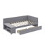 Lit plateforme simple en forme de L en peluche avec tiroirs de rangement-1377070249