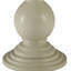 Table d'appoint antique blanche avec piédestal dans un décor de chambre à coucher moderne