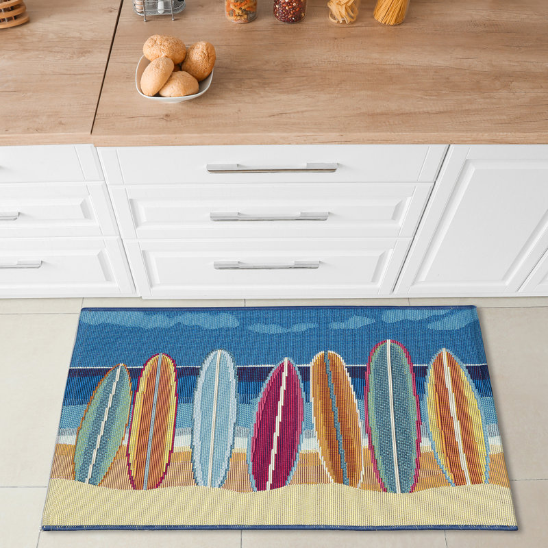 Thomasina Synthetic Non-Skid Kitchen Mat, Rectangle 2' x 2'10"