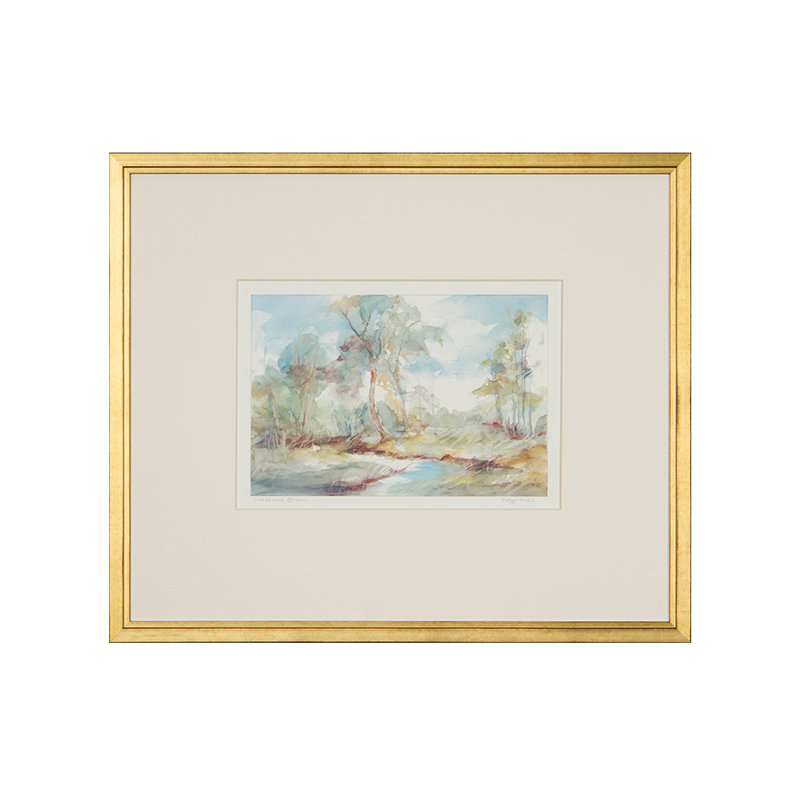 Woods And Stream Print by Daughdrill