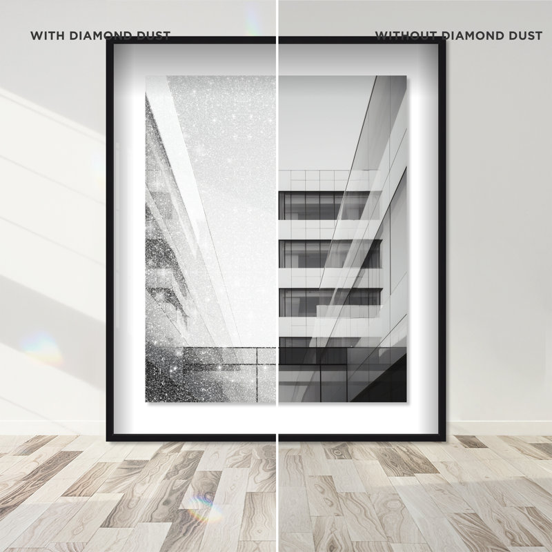 Glass Labyrinth I Shadowbox Abstract Print by Oliver Gal, Black Frame, 16 x 20, 25.5"H x 21.5"W, Black Shadowbox