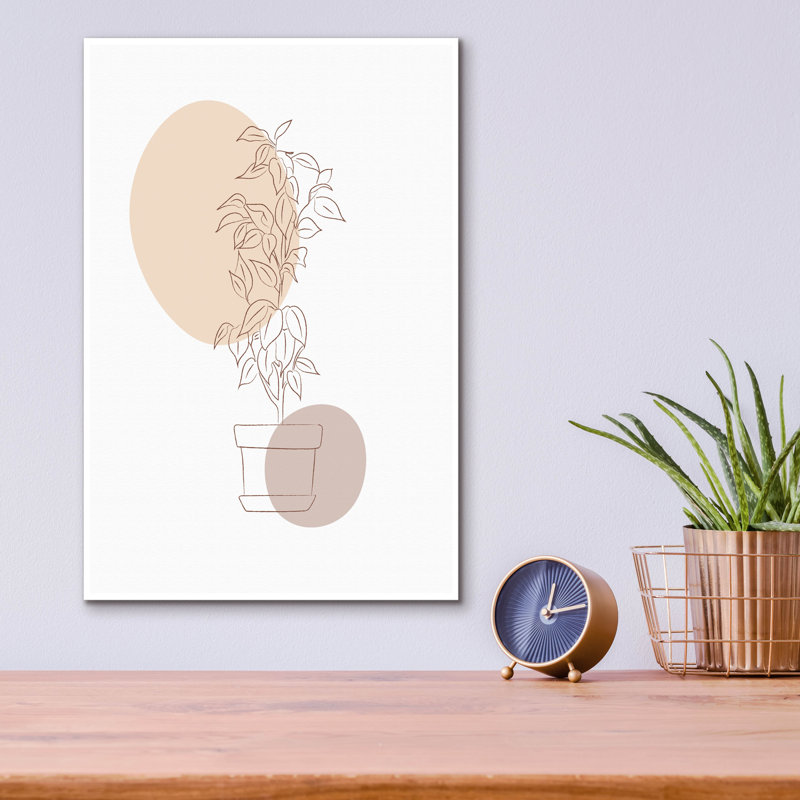 «Abstract Minimal Flourish Pot» par Sabrina Balbuena, H 16 po x l 12 po x P 0,13 po