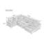 Canapé-lit modulaire en chenille gris avec repose-pieds USB et rangement-2133417661