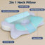 Oreiller cervical ergonomique en mousse à mémoire de forme, oreiller de soutien pour le cou avec housse amovible en soie et en coton, et coussin rond amovible-572435185