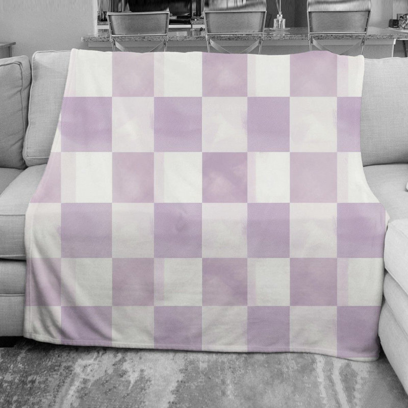 Checkered Fleece Throw