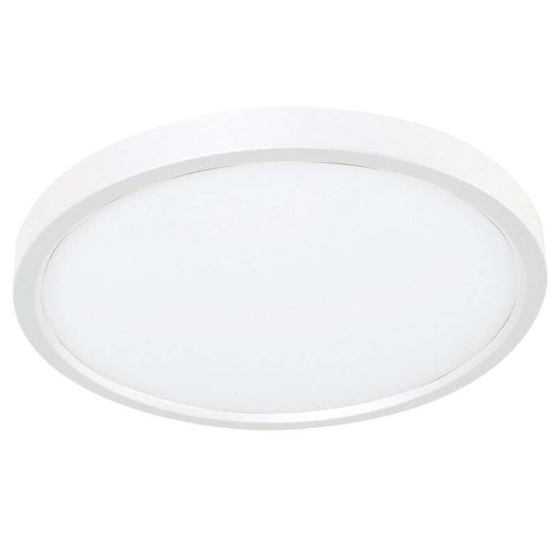 Plafonnier encastré à DEL, H 0,67 po x l 8 po x P 8 po, Blanc