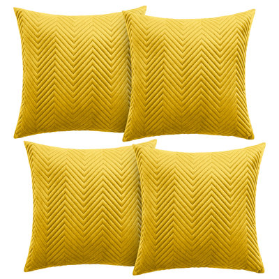 Aspire Homeware Embossed Square Velvet Cushion Cover