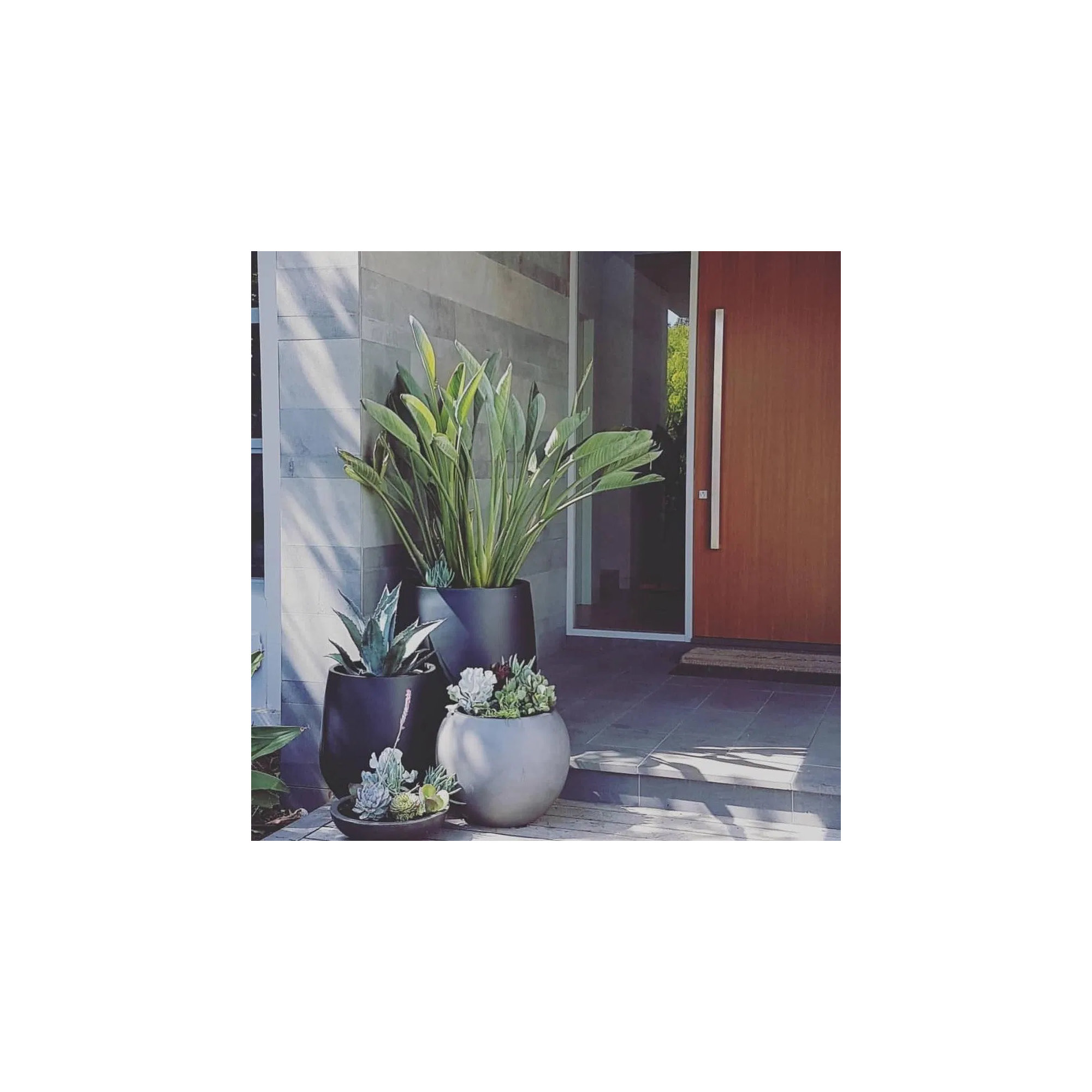 Dorlis Fiberstone Pot Planter, Gray, 17" H x 21" W x 21" D