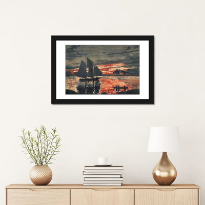 « crépuscule incendies 1880 » par winslow homer, reproduction d’art sur toile tendue