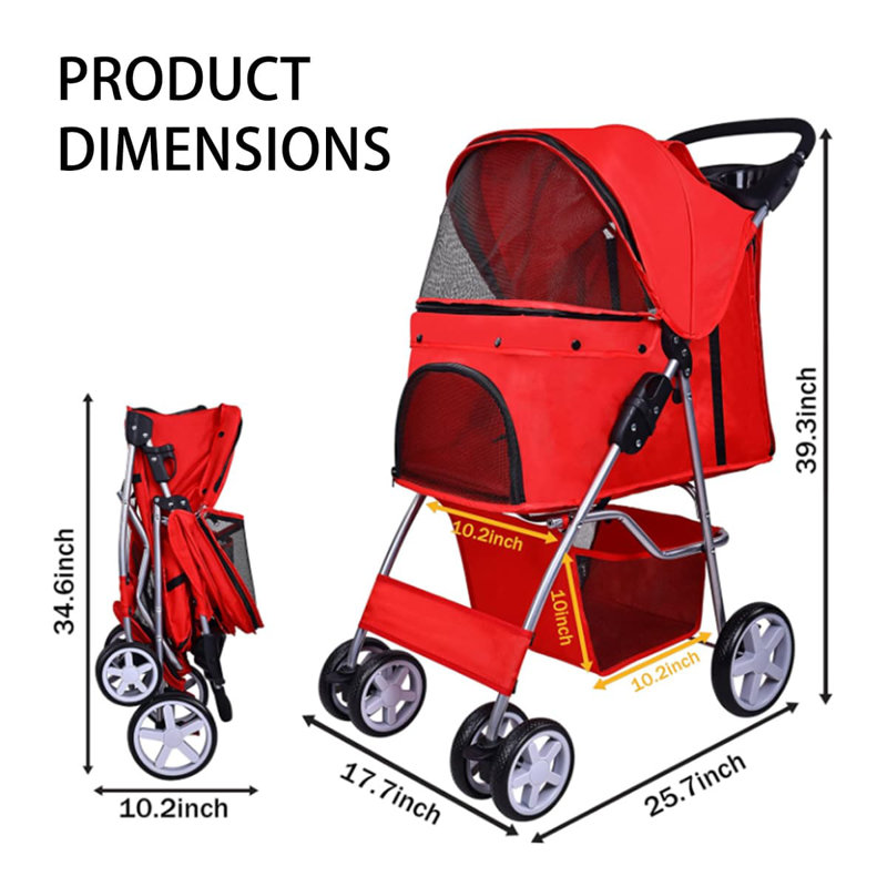 Poussette pliable pour animaux